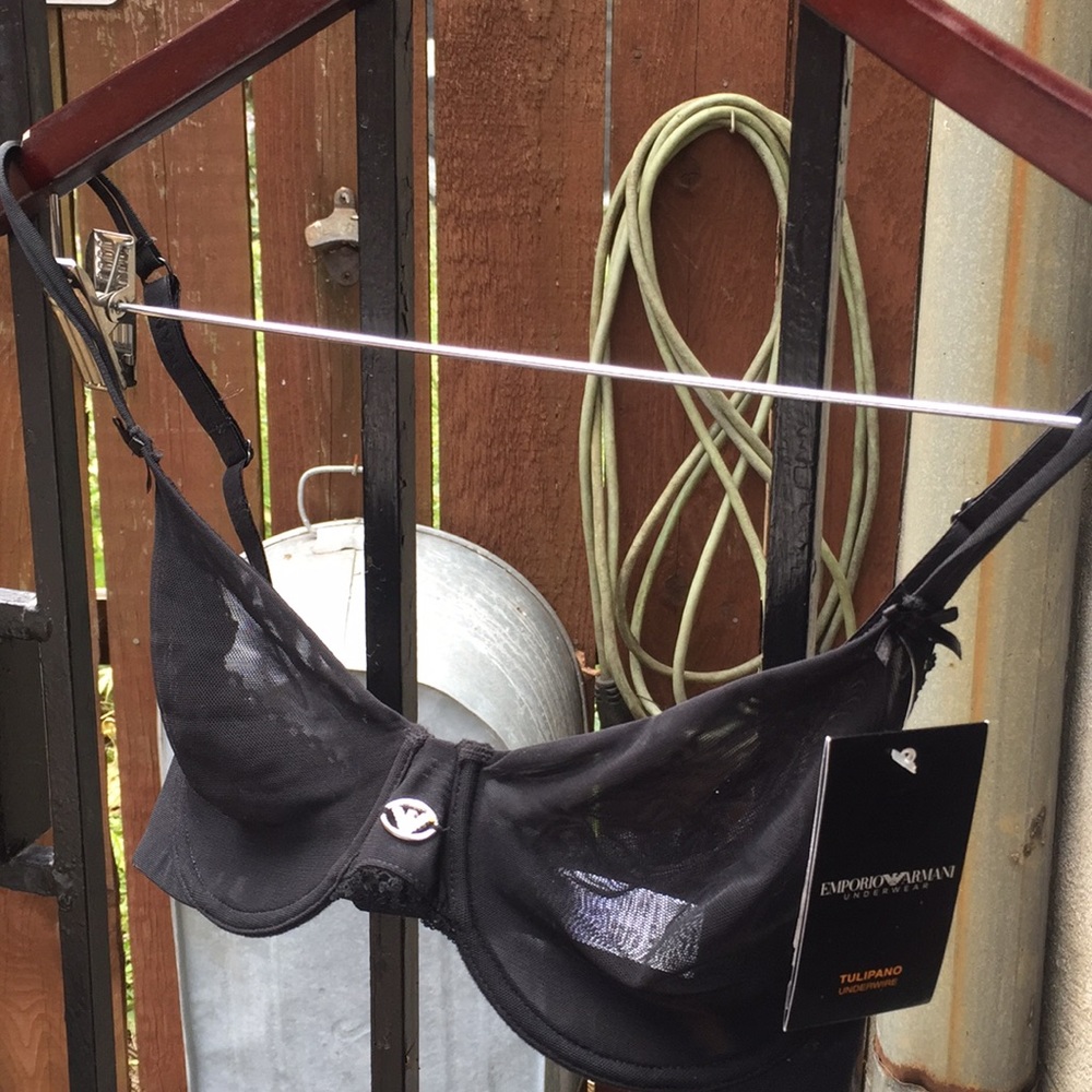 Armani mesh underwire bra